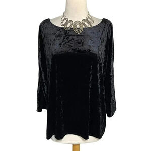 Spense XXL black velvet top‎ with slit sleeves Whimsigoth Witchycore  Goth